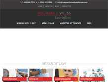 Tablet Screenshot of malpracticemedicalattorney.com